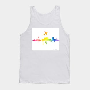 A flight over the colorful city of Bucharest Tank Top